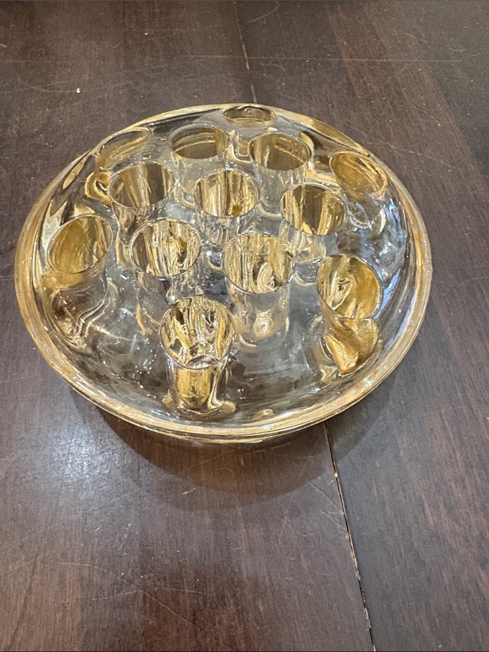 Vintage Clear Glass Flower Frog